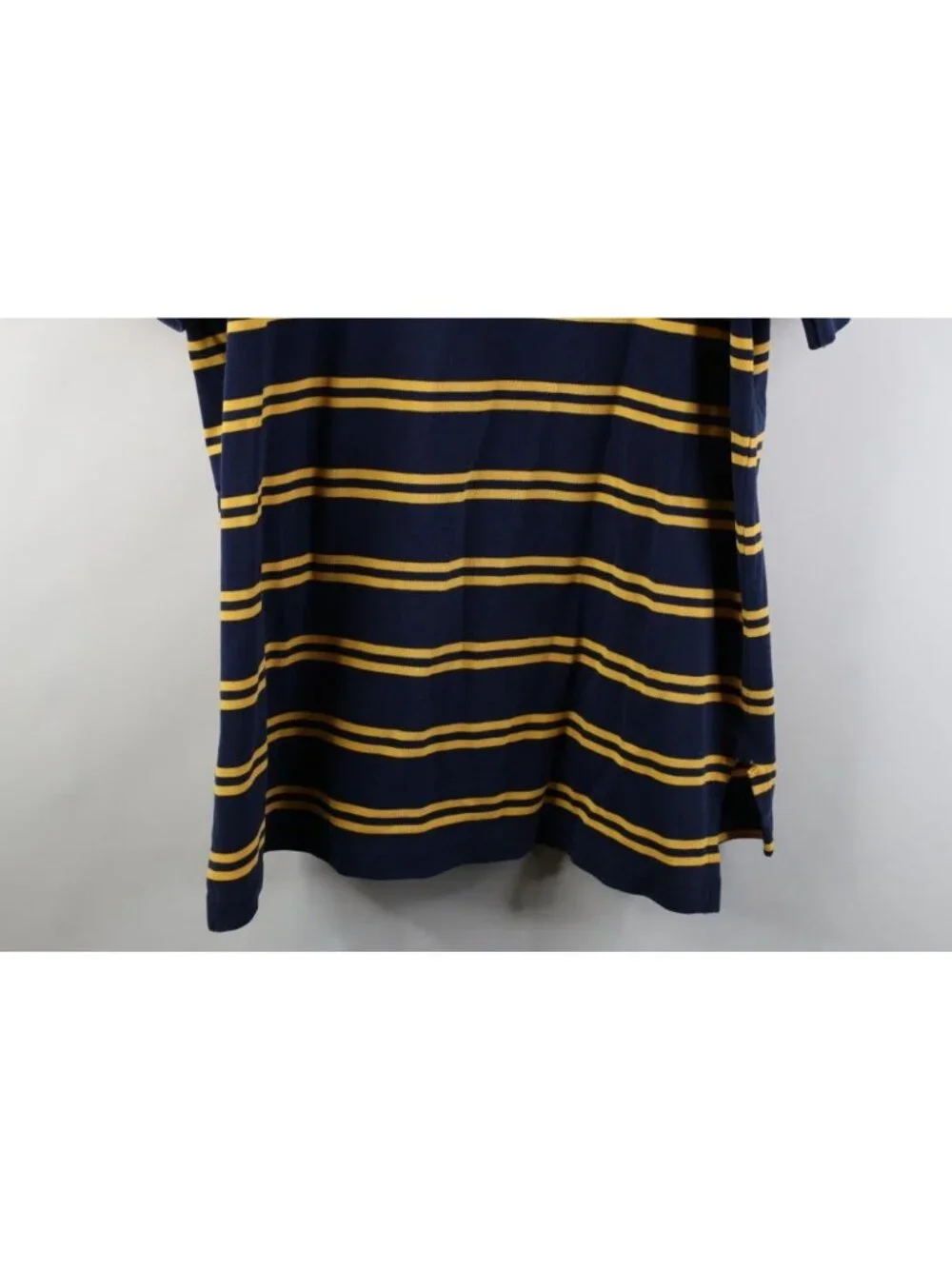 Vintage 90s Ralph Lauren Mens XL Faded Striped Color Block Knit Golf Polo Shirt